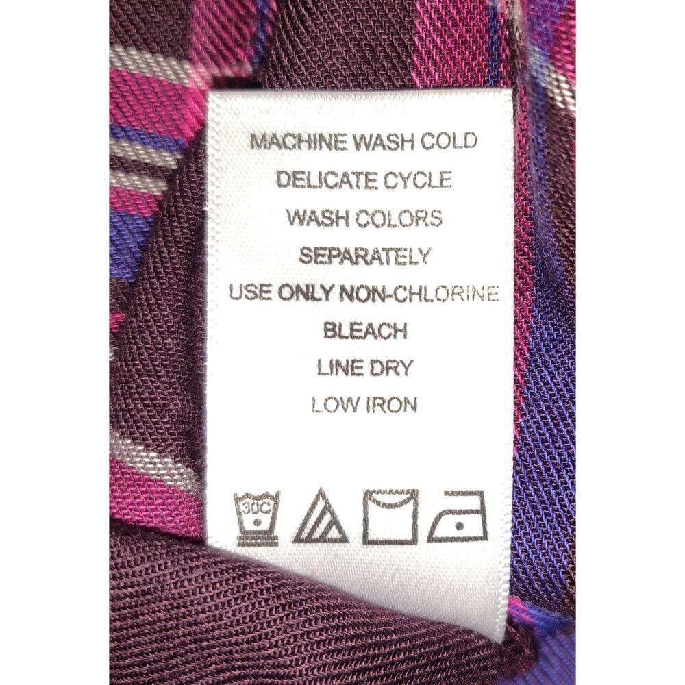 Roamans Plaid Dress PLUS 18W Purple Long Sleeve NEW Preppy Acadamia Teacher NWT - Picture 11 of 16